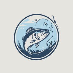 Fishing Logo EPS Format Design Very Cool
