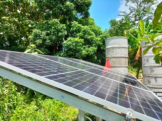 Installation of solar panels for water pumps and use with various electrical equipment