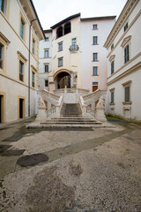 Fototapeta na wymiar Piazza Pianciani Staircase - Spoleto - Italy