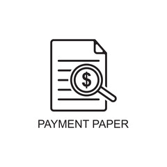 payment paper icon , business icon