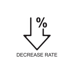 decrease rate icon , business icon