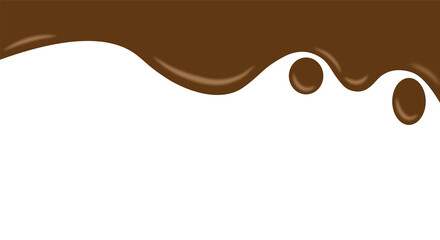 チョコレートが上から垂れる背景イラスト
