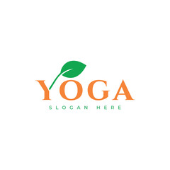 yoga teacher logotype modern design graphic vector