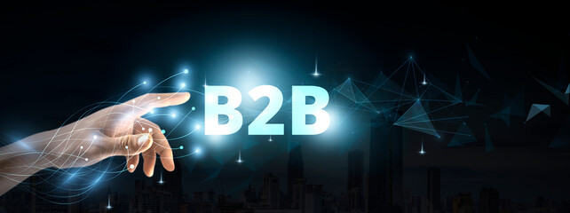 B2B Business company commerce technology marketing concept. Business, Technology, Internet and...