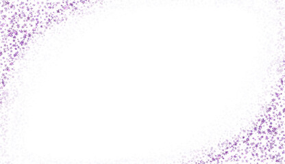Abstract purple glitter star frame on transparent background. Design for decorating,background, wallpaper, illustration.
