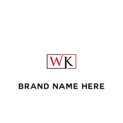 WK logo. W K design. White WK letter. WK, W K letter logo design. Initial letter WK linked circle uppercase monogram logo. W K letter logo vector design.	

