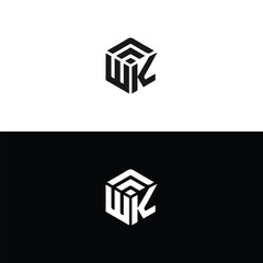 WK logo. W K design. White WK letter. WK, W K letter logo design. Initial letter WK linked circle uppercase monogram logo. W K letter logo vector design.	
