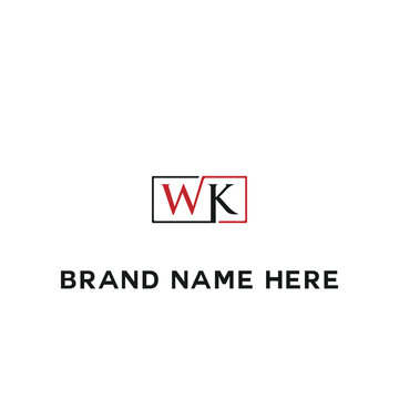 WK logo. W K design. White WK letter. WK, W K letter logo design. Initial letter WK linked circle uppercase monogram logo. W K letter logo vector design.	

