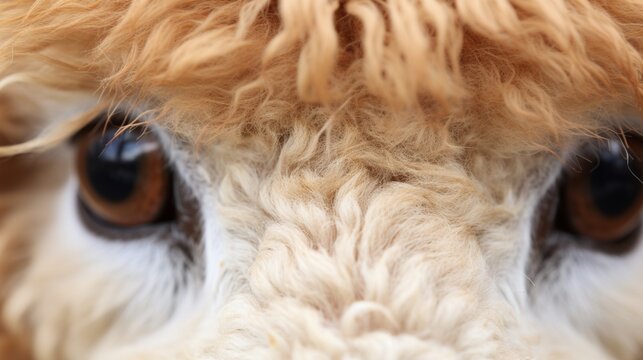 A close-up of an alpaca's ears, capturing their unique shape.