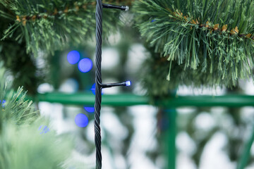 Close up of Christmas Tree Lighting