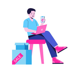 businessman working on laptop