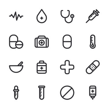 set of medical icons