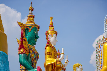 God buddha buddhishm statue and the green buddha in a different guise