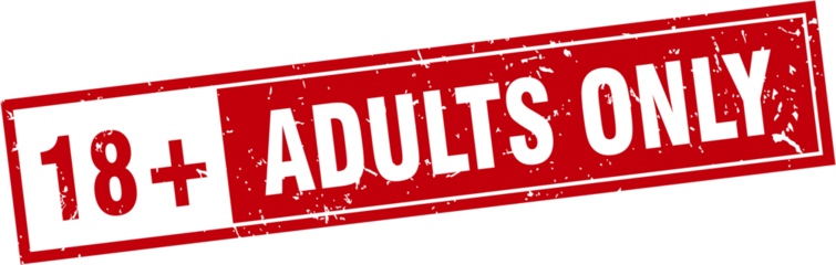 18+ red sign stamp, adults only red rubber seal stamp
