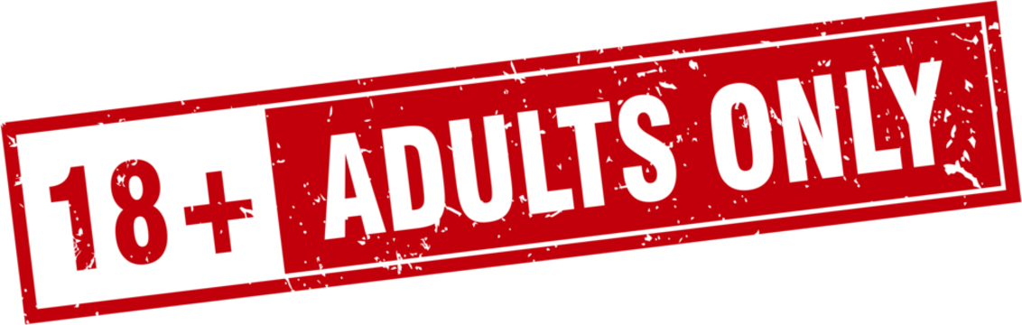 18+ red sign stamp, adults only red rubber seal stamp
