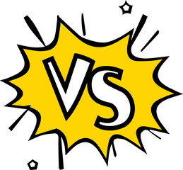 Versus vs icon, versus letter
