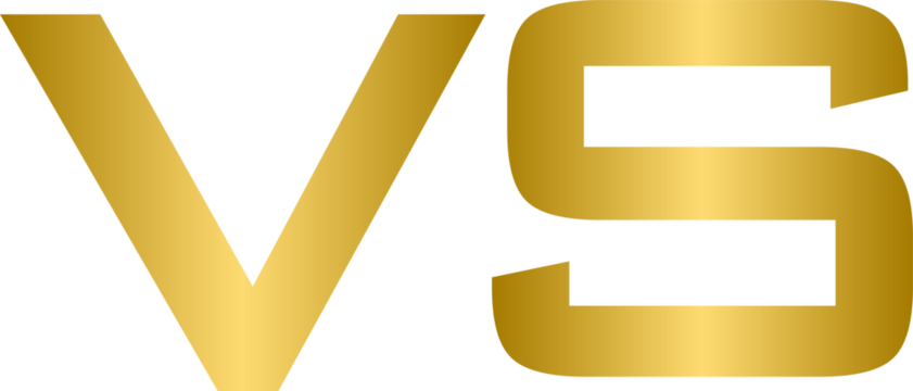 Golden versus vs icon, gold versus letter, golden vs icon
