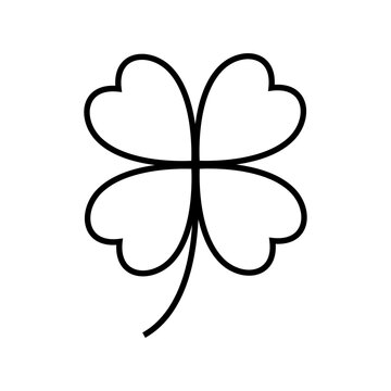 Four leaf clover outline icon