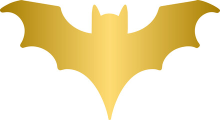 Golden bat, gold Halloween bat