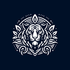Tiger logo line art design inspiration