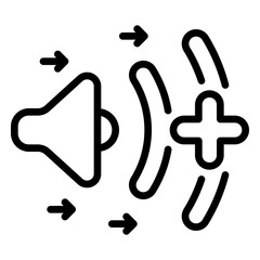 Increase Volume icon, line icon style