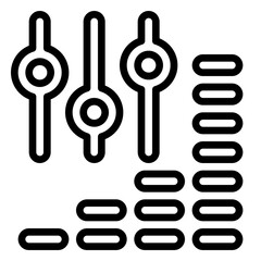 Equalizer icon, line icon style