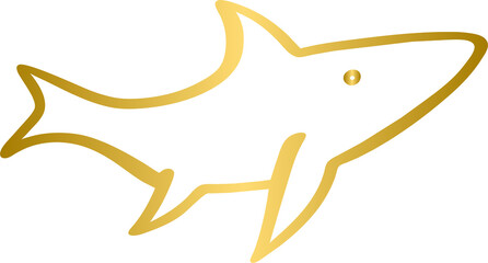 Obraz premium Golden shark animal