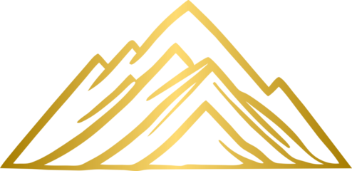 Golden mountain logo, gold mountain
