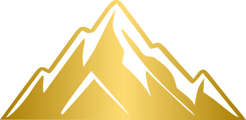 Golden mountain logo, gold mountain