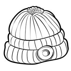 coloring book of baby hat