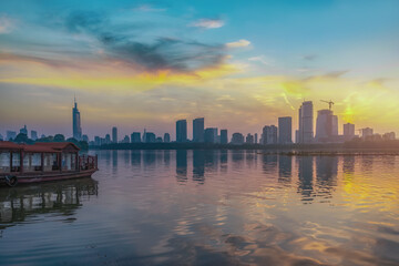 Urban Street Scenery by Xuanwu Lake in Nanjing