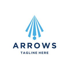 Modern Airplane with Simple Geometric Lines For Airplane Aviation Logo Design