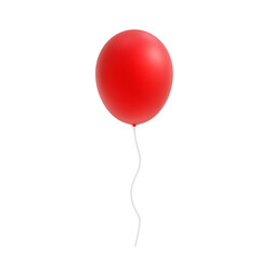 3d red celebration balloon, 3d colorful balloon, fly balloon 3d © N2