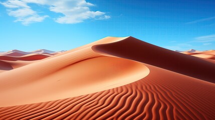 Sand Dune Landscape Desktop Wallpaper Generated with AI Illustration - 697909115