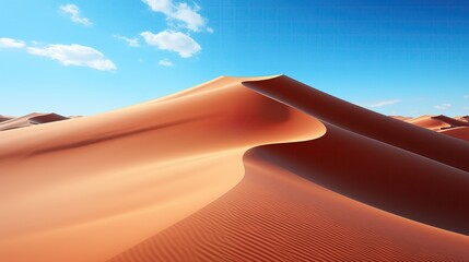 Sand Dune Landscape Desktop Wallpaper Generated with AI Illustration - 697909131