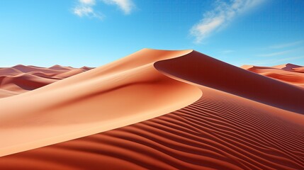 Sand Dune Landscape Desktop Wallpaper Generated with AI Illustration - 697909137