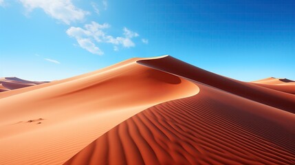 Sand Dune Landscape Desktop Wallpaper Generated with AI Illustration - 697909138