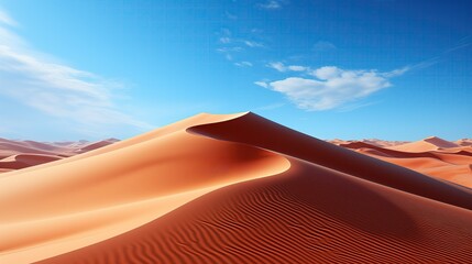 Sand Dune Landscape Desktop Wallpaper Generated with AI Illustration - 697909157