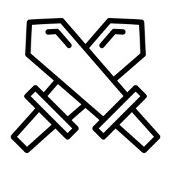 swords line icon