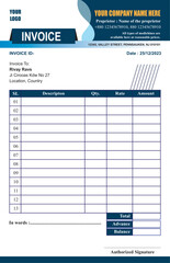 Invoice template design vector file