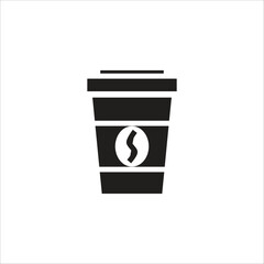 coffe papper cup vector icon line