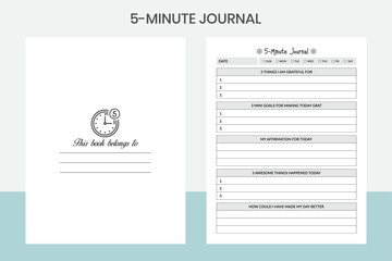 5-Minute Journal Kdp Interior