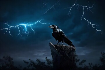 raven in the night