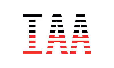 IAA three initial letter iconic line negative space minimal logo design vector template. monogram, abstract, wordmark, business, typography, minimalist, brand, company, flat, modern, unique, simple