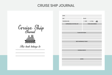 Cruise Ship Journal Kdp Interior