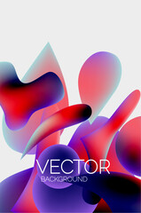 Vector abstract glowing shapes background