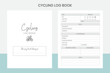 Cycling Log Book Kdp Interior