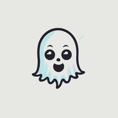 Cute Ghost Logo EPS Format Design Very Cool