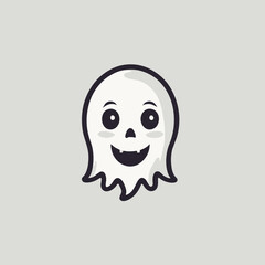 Cute Ghost Logo EPS Format Design Very Cool