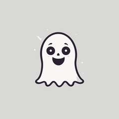 Cute Ghost Logo EPS Format Design Very Cool